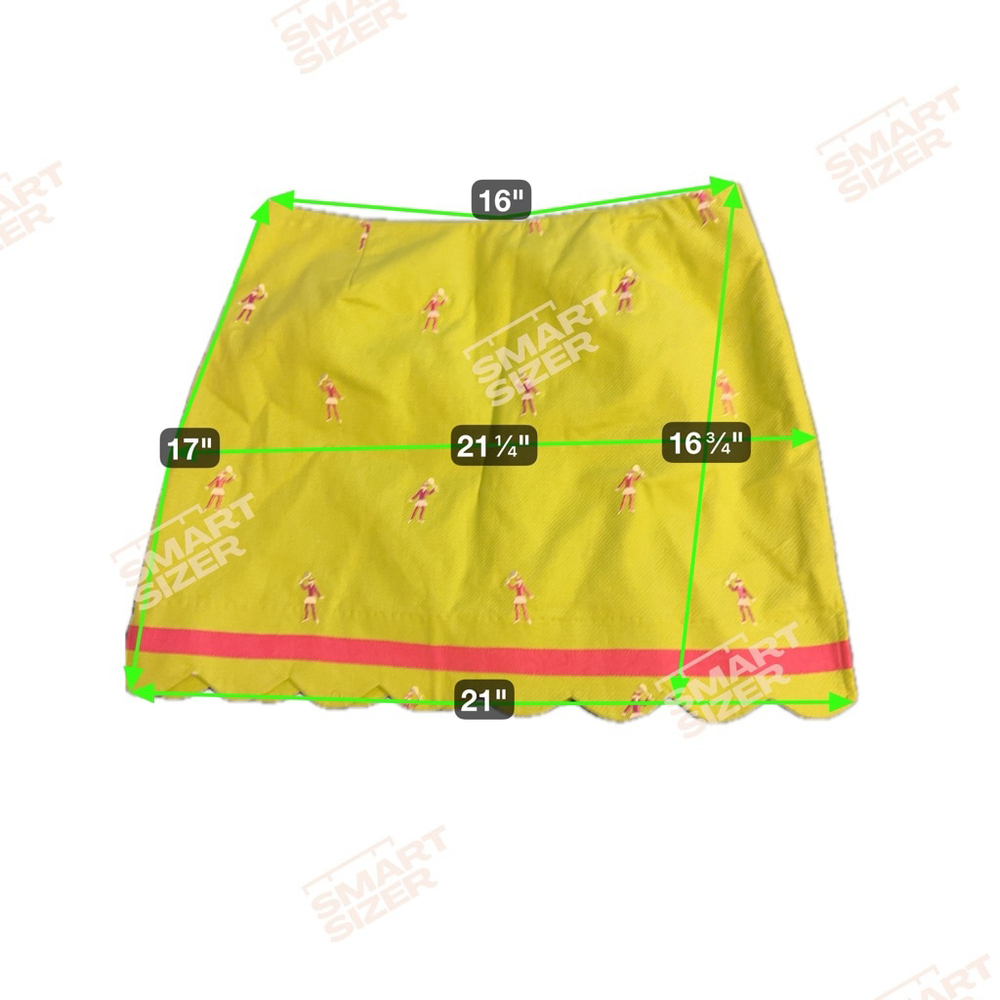 Women's Lilly Pulitzer Lime Green & Pink Tennis Player Mini Skirt Size 10 - Picture 3 of 4
